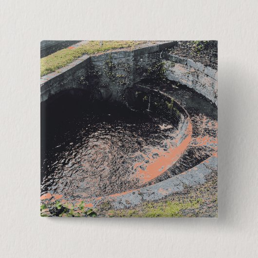 Ein Orange Pool in Welshpool Button (Vorderseite)