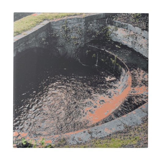 Ein Orange Pool in Welshpool Fliese (Vorderseite)