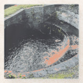 Ein Orange Pool in Welshpool Glasuntersetzer (Vorderseite)