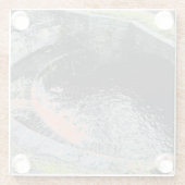 Ein Orange Pool in Welshpool Glasuntersetzer (Rückseite)