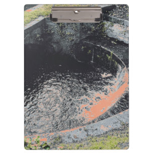 Ein Orange Pool in Welshpool Klemmbrett