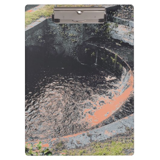 Ein Orange Pool in Welshpool Klemmbrett (Vorderseite)