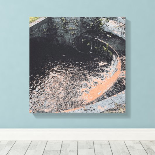 Ein Orange Pool in Welshpool Leinwanddruck (Insitu (Holzboden))