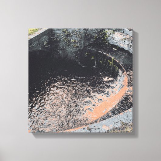 Ein Orange Pool in Welshpool Leinwanddruck (Vorderseite)