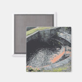 Ein Orange Pool in Welshpool Magnet (Vorderseite/Rückseite)