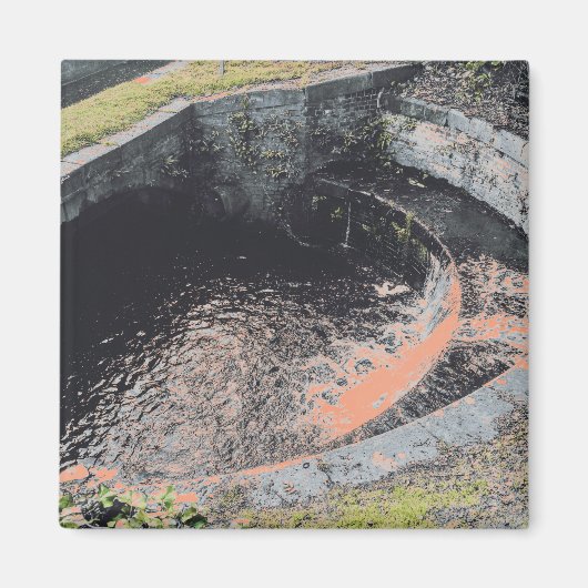 Ein Orange Pool in Welshpool Magnet (Vorne)