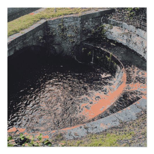 Ein Orange Pool in Welshpool Poster (Vorderseite)