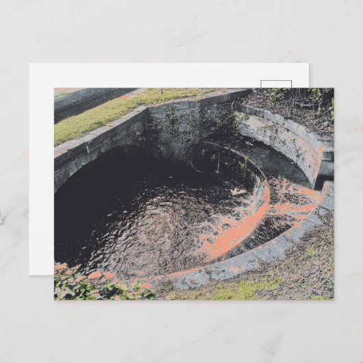 Ein Orange Pool in Welshpool Postkarte (Vorne/Hinten)