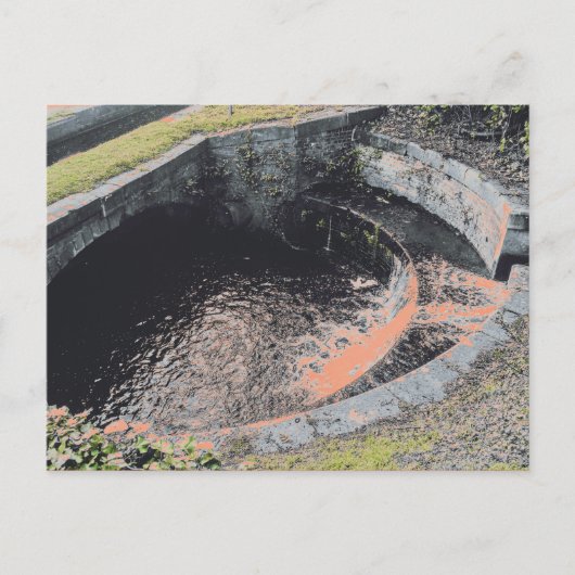 Ein Orange Pool in Welshpool Postkarte (Vorderseite)