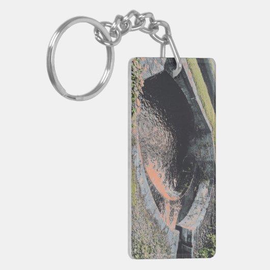 Ein Orange Pool in Welshpool Schlüsselanhänger (Vorderseite links)