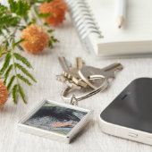 Ein Orange Pool in Welshpool Schlüsselanhänger (Seite)