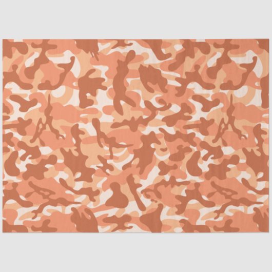 Ein Orange Sherbet Camouflage Tissue Paper Seidenpapier (Vorderseite)