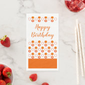 Ein orangefarbener Geburtstag Serviette (Beispiel)