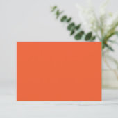 ein orangefarbener Hintergrund Begleitkarte (Stehend Vorderseite)