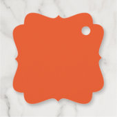 ein orangefarbener Hintergrund Geschenkanhänger (Rückseite)