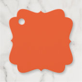 ein orangefarbener Hintergrund Geschenkanhänger (Vorderseite)