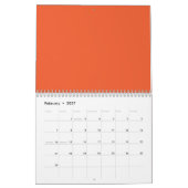 ein orangefarbener Hintergrund Kalender (Feb 2027)