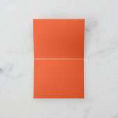 ein orangefarbener Hintergrund mit schwarzer Grenz Dankeskarte (Innenseite)