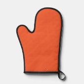 ein orangefarbener Hintergrund mit schwarzer Grenz Ofenhandschuh (Vorderseite)