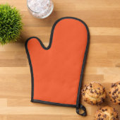 ein orangefarbener Hintergrund mit schwarzer Grenz Ofenhandschuh (Oben unten)