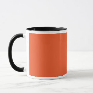 ein orangefarbener Hintergrund mit schwarzer Grenz Tasse