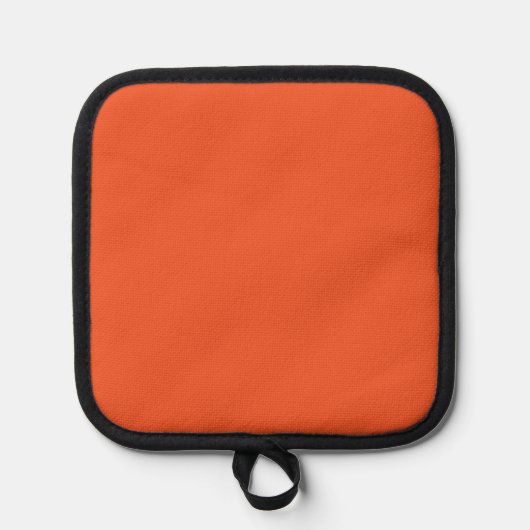 ein orangefarbener Hintergrund mit schwarzer Grenz Topflappen (Vorderseite)