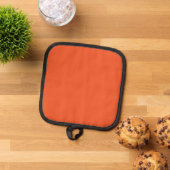 ein orangefarbener Hintergrund mit schwarzer Grenz Topflappen (Oben Unten)