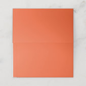 ein orangefarbener Hintergrund Platzkarte (Außenseite Aufgefaltet)