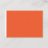 ein orangefarbener Hintergrund Platzkarte (Vorderseite)