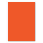 ein orangefarbener Hintergrund Tischnummer (Vorderseite)