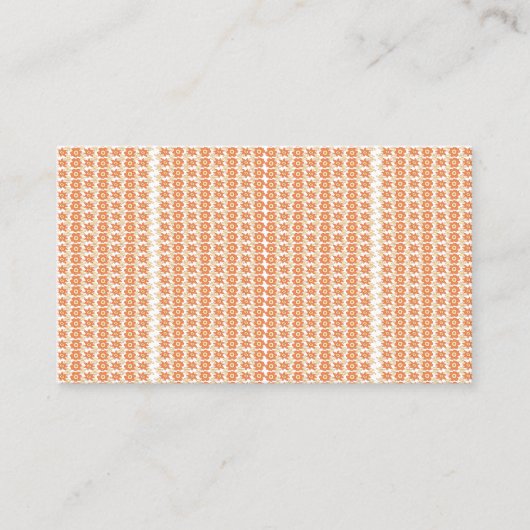 Ein orangefarbener Teppich mit einem texturierten Visitenkarte (Vorderseite)