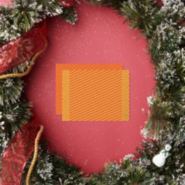 ein orangefarbener und gelber Hintergrund mit klei Folien Feiertagspostkarte