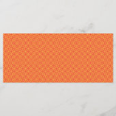 ein orangefarbener und gelber Hintergrund mit klei Menükarte (Rückseite)