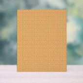 ein orangefarbener weißer Hintergrund mit kleinen  Acrylschild (Neutral)