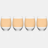 ein orangefarbener weißer Hintergrund mit kleinen Weinglas Ohne Stiel (Hinten)