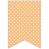 ein orangefarbener weißer Hintergrund mit kleinen  Wimpelkette (Dritte Fahne)