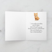 Ein Orangefarbenes Katzenpersönlichkeit Geburtstag Karte (Innenseite)