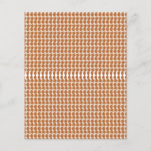 ein orangefarbenes und weißes Muster auf weißem Hi Flyer