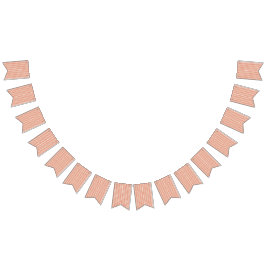 ein orangefarbenes und weißes Muster auf weißem Hi Wimpelkette