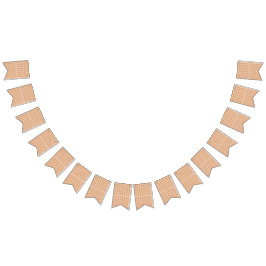 ein orangefarbenes und weißes Muster auf weißem Hi Wimpelkette