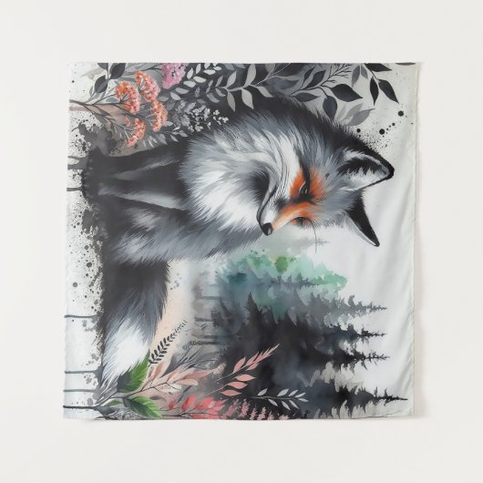 Ein Orangenhahn Wandteppich (Vorderseite (Horizontal))