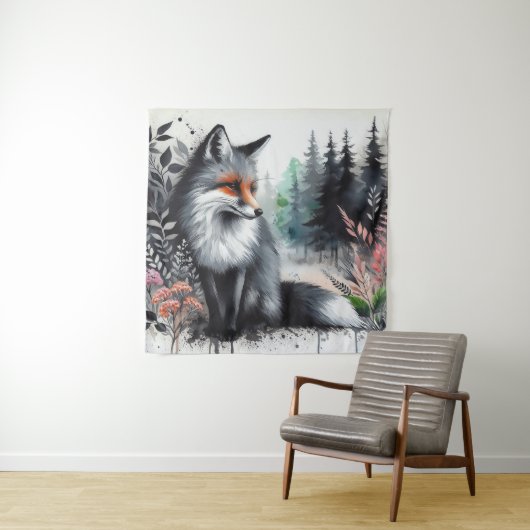 Ein Orangenhahn Wandteppich (Beispiel)