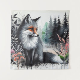 Ein Orangenhahn Wandteppich