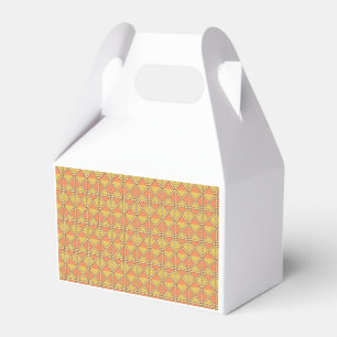 Ein oranges, gelbes und braunes symmetrisches Must Geschenkschachtel