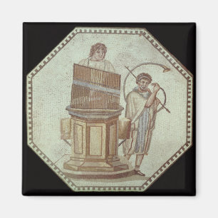 Ein Organist und ein Hornspieler unterhalten Magnet