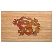 Ein orientalischer Drache im Bambus Stoff (Yard (91,4 cm))