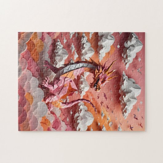 Ein Origami-Drache Puzzle (Horizontal)