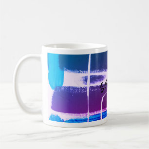Ein originelles abstraktes Design auf einer klassi Kaffeetasse