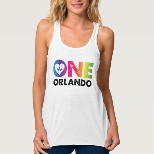 Ein Orlando ein Impuls-Regenbogen-Herz Tank Top (Vorderseite)