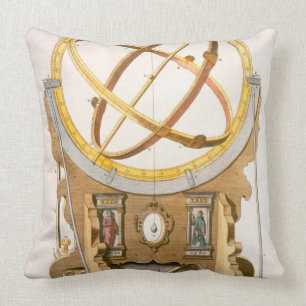 Ein Orrery entworfen von Tycho Brahe (1546-1601) Kissen
